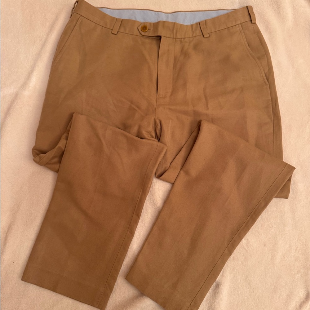Brooks Brothers Men’s Milano Linen-Cotton Blend Pants, size 36
